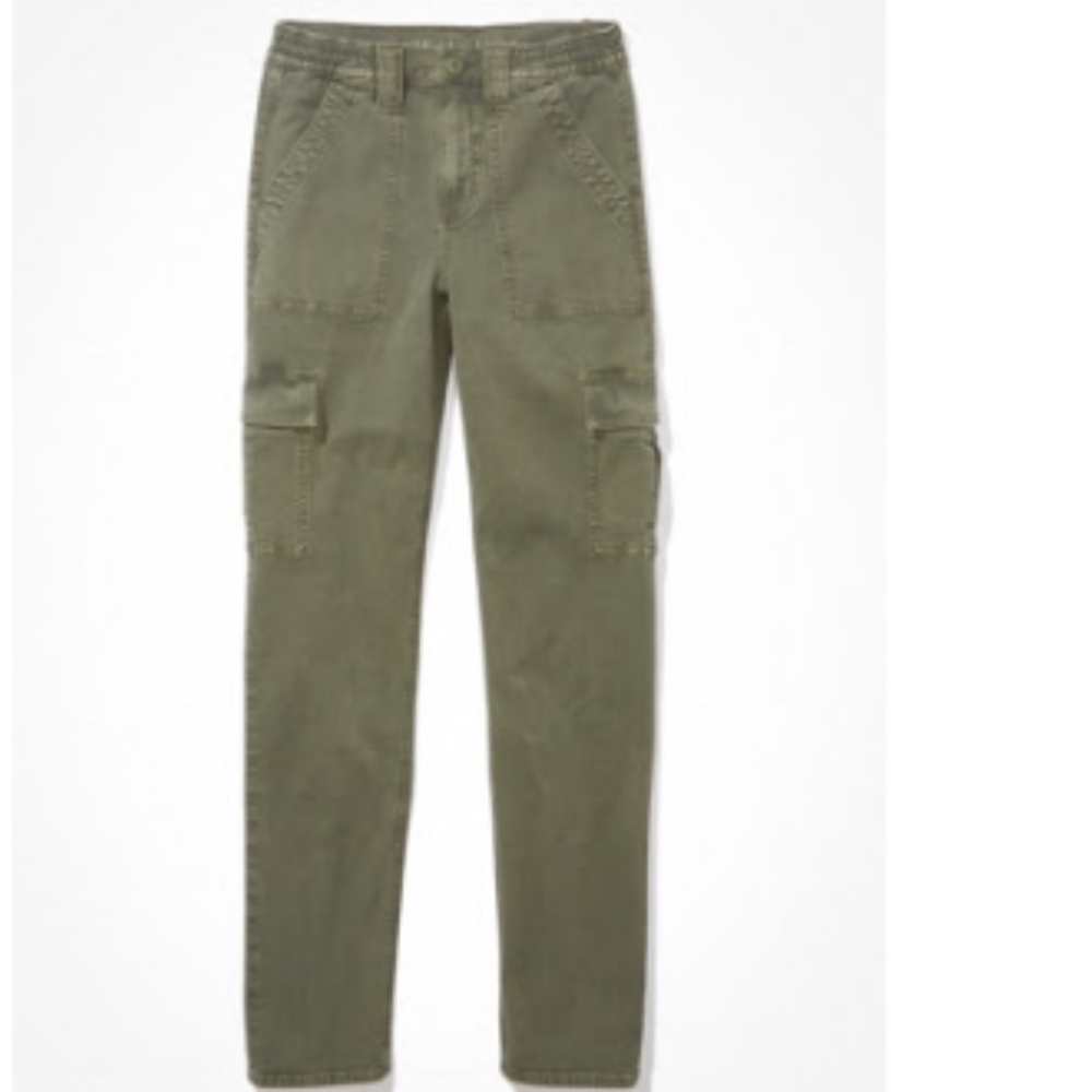 American Eagle High-Rise Straight cargo pants, NEW size 4 Long